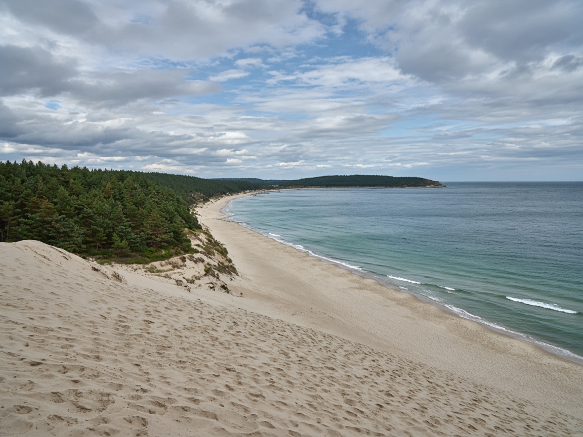 Forêt de pins et dune face à l'Atlantique
