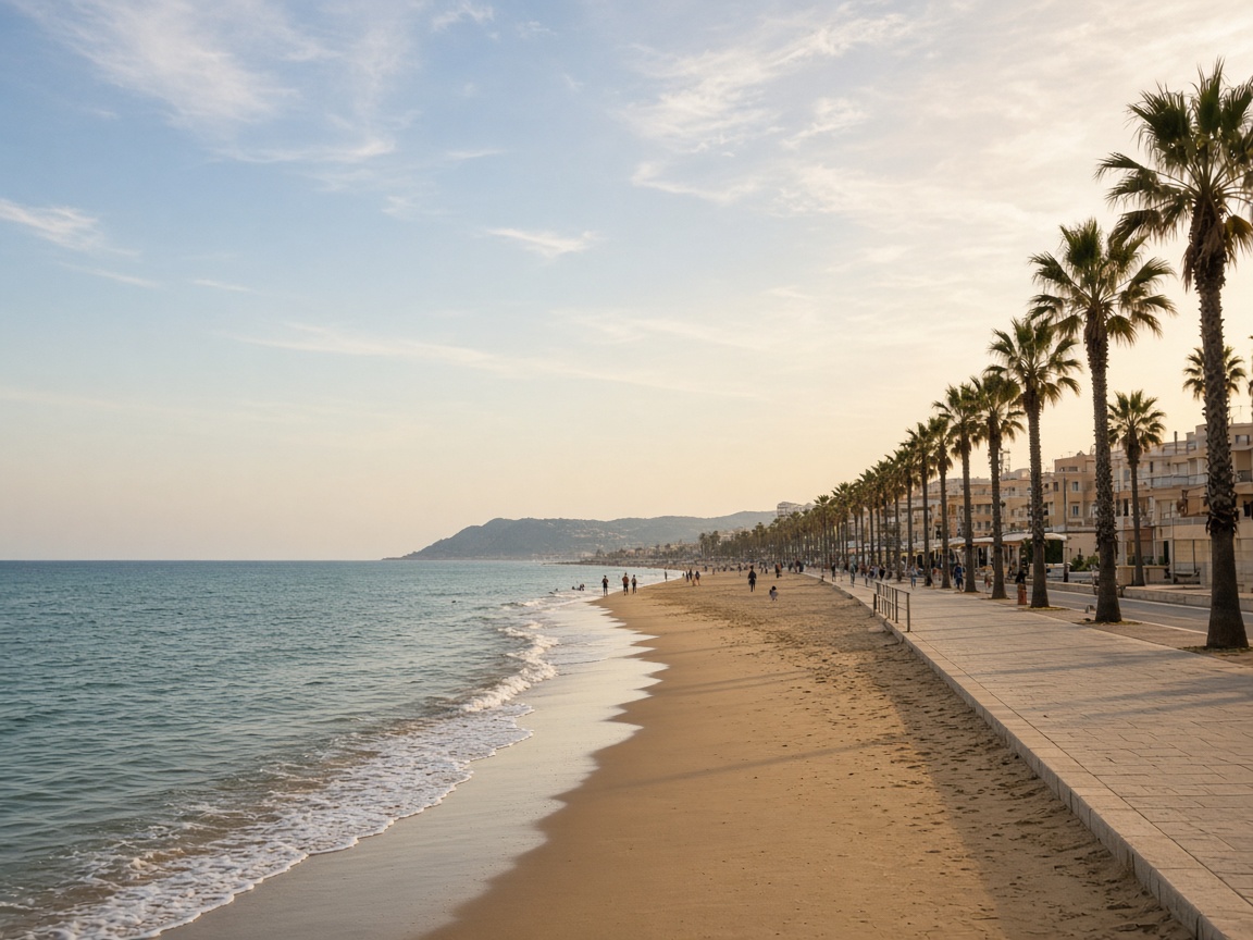 Front de mer méditerranéen, promenade